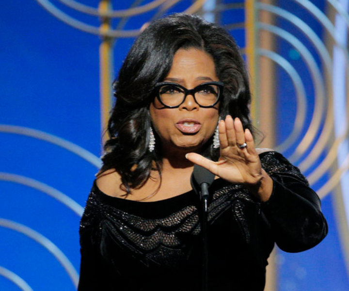 75th ANNUAL GOLDEN GLOBE AWARDS -- Pictured: Oprah Winfrey, Winner, Cecil B. Demille Award at the 75th Annual Golden Globe Awards held at the Beverly Hilton Hotel on January 7, 2018 -- (Photo by: Paul Drinkwater/NBC)