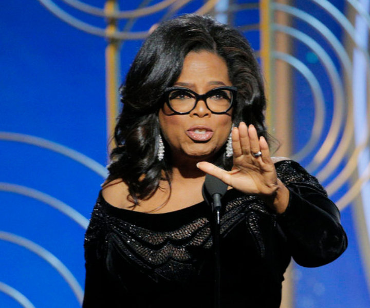 75th ANNUAL GOLDEN GLOBE AWARDS -- Pictured: Oprah Winfrey, Winner, Cecil B. Demille Award at the 75th Annual Golden Globe Awards held at the Beverly Hilton Hotel on January 7, 2018 -- (Photo by: Paul Drinkwater/NBC)